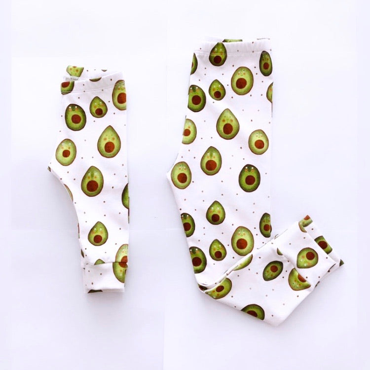 Avocado printed cuff leggings